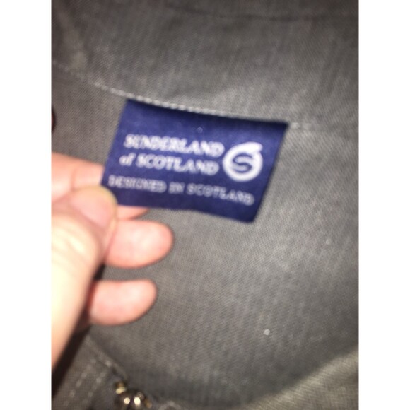 Sunderland of Scotland windbreaker Mens Large army green quarter zip waterproof - Picture 3 of 7